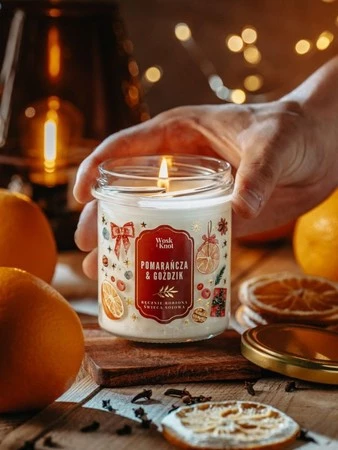Woskiknot świeca sojowa Pomarańcza & Goździk 300ml