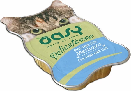 OASY Cat Delicatesse Fine Pate Cod Dorsz w pasztecie 85g