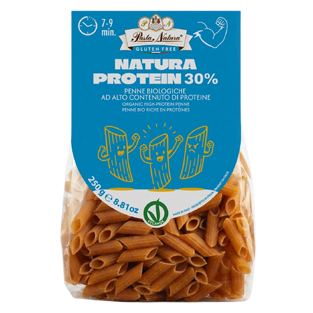 Pasta Natura Makaron proteinowy (groch, kukurydza, ryż, sorgo) Penne bezglutenowy BIO 250 g