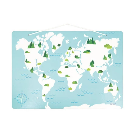 Janod Układanka drewniana magnetyczna z 40 magnesami Małe zwierzątka 2+