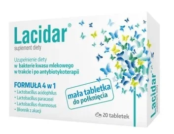 Ranbaxy − Lacidar, Suplement Diety − 20 Tabletek