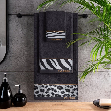 Ręcznik Eva 22 70 x 140 cm, Czarny
