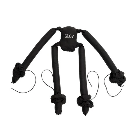 CoolCurl Spider Set wałki do kręcenia włosów na zimno do włosów długiej i średniej długości Black 4szt