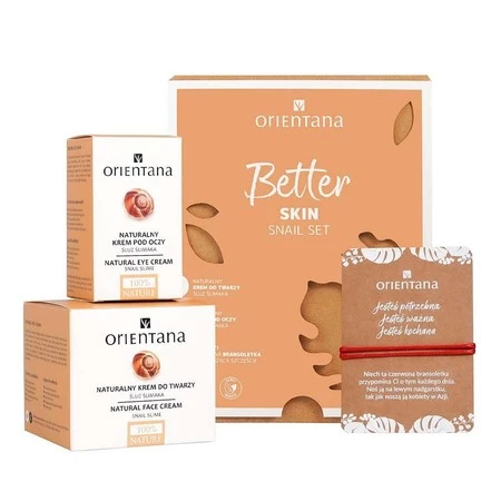 Orientana, Zestaw BETTER SKIN Snail Set: krem do twarzy, pod oczy i bransoletka