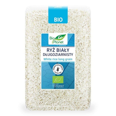 Zestaw 2x Bio Planet − Ryż biały długoziarnisty bezglutenowy BIO − 1 kg