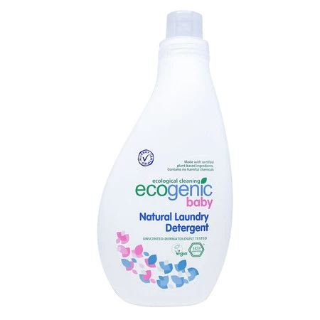 Ecogenic Baby, Hipoalergiczny płyn do prania ubranek dziecięcych, bezzapachowy, 1000 ml