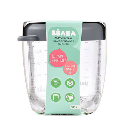 BEABA Pojemnik słoiczkek szklany z zamknięciem 250 ml Mineral