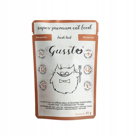 Gussto Cat Świeża Wołowina - karma mokra dla kota - 85g