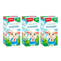 Zestaw: 3x Apotheke Bio herbatka dla dzieci rumiankowa Fix (20 x 1 g)