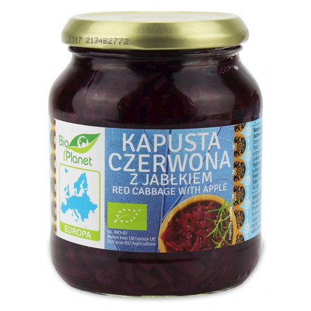 BIO PLANET KAPUSTA CZERWONA Z JABŁKIEM BIO 340 g