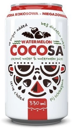 WODA KOKOSOWA Z SOKIEM Z ARBUZA 330 ml - DIET-FOOD