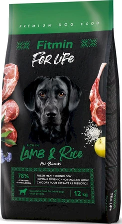 Fitmin Dog For Life Lamb Rice Jagnięcina Ryż sucha karma dla psa 12kg