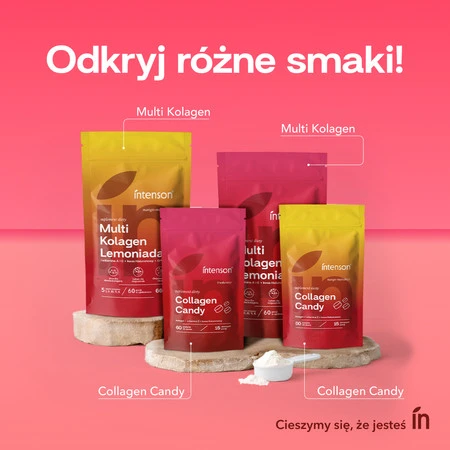 Intenson Collagen Candy 60 tabl. smak truskawka