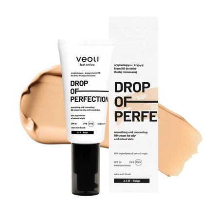 Drop Of Perfection wygładzająco-kryjący krem BB do skóry tłustej i mieszanej 2.5 N Beige 30ml