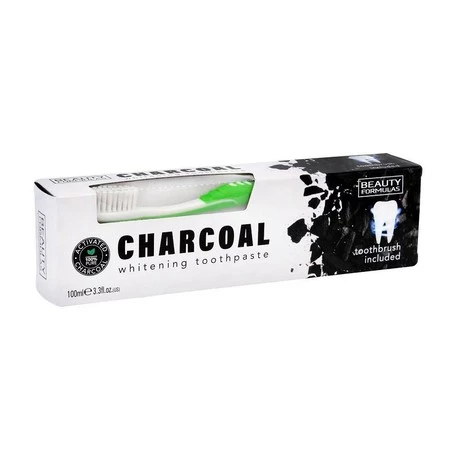 Charcoal Whitening Toothpaste wybielająca pasta do zębów z aktywnym węglem 100ml + szczoteczka do zębów 1szt.