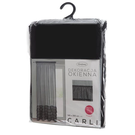 FIRANA GOTOWA CARLI NA TAŚMIE 140 X 270 CM CZARNY