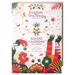 English Tea Shop Tea Book Cream Adevent Calendar - Kalendarz adwentowy 13 smaków - 25 piramidek z ekologicznymi herbatami