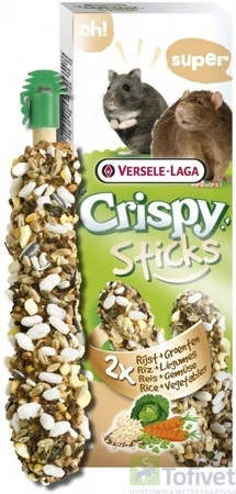 VERSELE LAGA Crispy Sticks Hamsters / Rats RICE VEGETABLES 2szt.