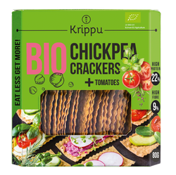 KRAKERSY PROTEINOWE Z CIECIERZYCY Z POMIDOREM BIO 80 g - KRIPPU