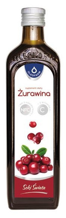 Oleofarm Sok z owoców żurawiny 100% - 490 ml