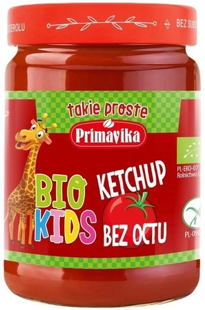 PRIMAECO Ketchup dla dzieci bez dodatku cukru i octu BIO 315g