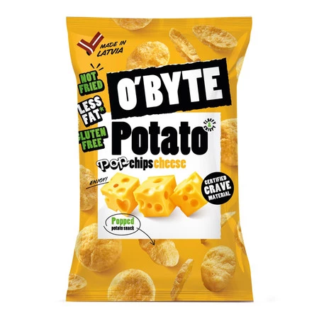 O'BYTE Chipsy ziemniaczane o smaku sera 90 g