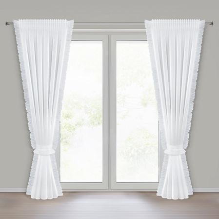 FIRANA GOTOWA KAREN NA TAŚMIE 140 X 270 CM BIAŁY