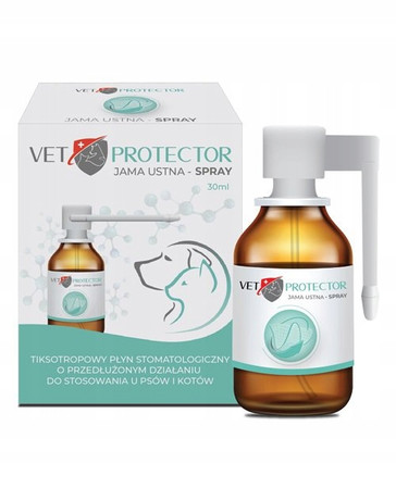 JM SANTE VET PROTECTOR Jama Ustna spray do jamy ustnej dla psa i kota 30 ml