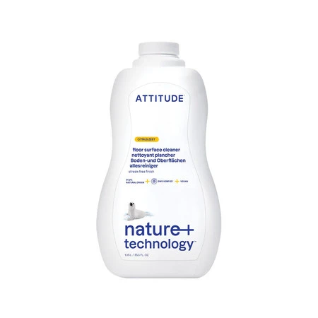 Attitude NATURE+, Płyn do mycia drewnianych podłóg oraz płytek o zapachu skórki cytrusowej, 1050 ml