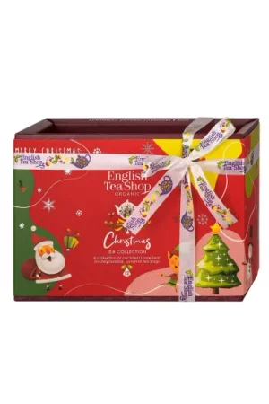 English Tea Shop Holiday Red Santa Collection 6 smaków - zestaw 12 piramidek