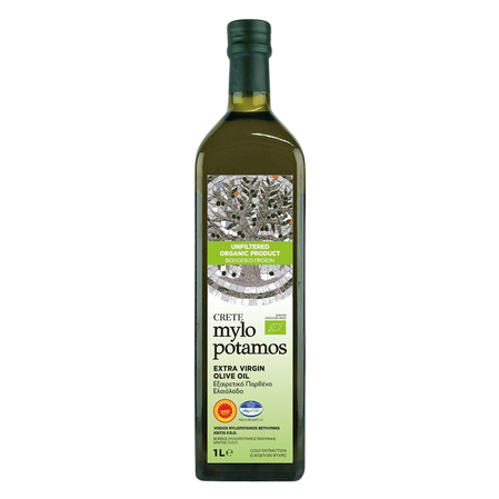 OLIWA Z OLIWEK EXTRA VIRGIN NIEFILTROWANA PDO KRETA BIO 1 L - MYLOPOTAMOS