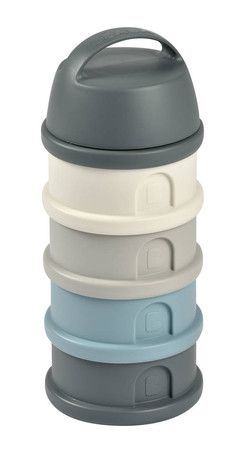 BEABA Pojemniki na mleko w proszku 4 komory mineral grey/blue