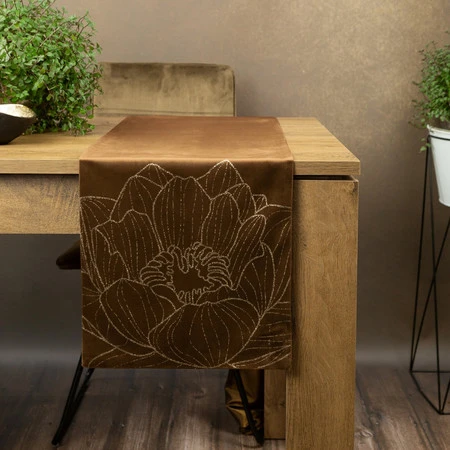 OBRUS BLINK 13 35 X 220 CM BRĄZOWY