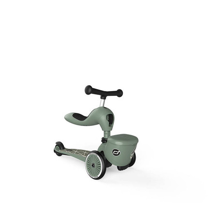SCOOTANDRIDE Highwaykick 1 Lifestyle 2w1 Jeździk i hulajnoga z zamykanym schowkiem 1-5 lat Green Lines
