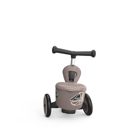 SCOOTANDRIDE Highwaykick 1 Lifestyle 2w1 Jeździk i hulajnoga z zamykanym schowkiem 1-5 lat Brown Lines