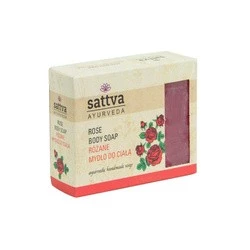 Zestaw 2x Sattva - Mydło w kostce do ciała Róża 125g