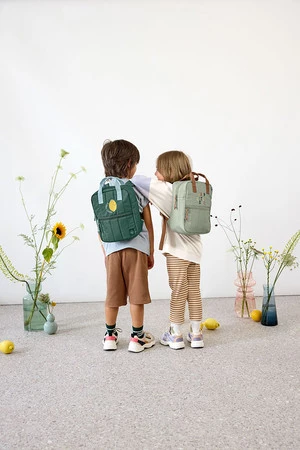 Lassig Plecak mini kwadratowy dla przedszkolaka Little Gang Lemon dark green
