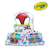 Crayola Zestaw artystyczny (flamastry, kredki wykręcane, kredki świecowe, naklejki, kolorowanki dla dzieci) 40 el. Spidey i super-kumple 5+