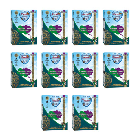 Zestaw 10x Renske Fresh turkey with duck - świeży indyk z kaczką dla psów (375 g)