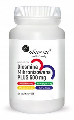 Diosmina mikronizowana PLUS 500 mg x 100 tabletek