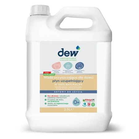 DEW, Woda oczyszczająca dla dzieci, 2,5 L