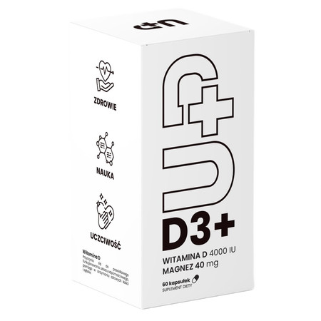 UP Health Witmina D3+ suplement diety  60 kaps.