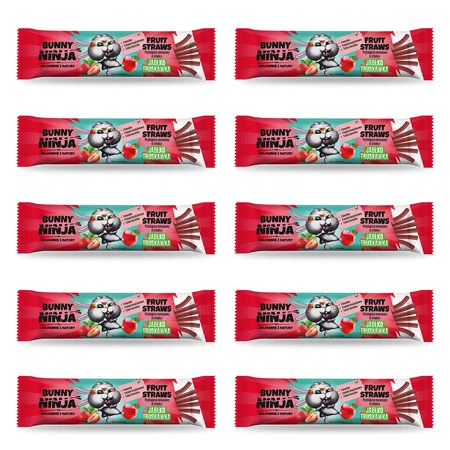 Zestaw 10x Fruit Straws przekąska owocowa o smaku jabłko-truskawka 16 g