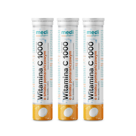 Zestaw: 3x medi pharm wit.C 1000mg pomar. 20tabl.