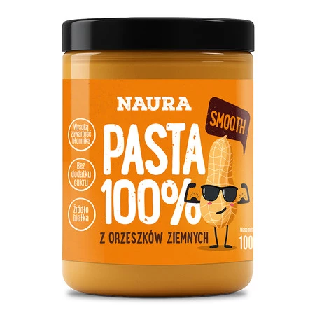 Naura Pasta z orzeszków ziemnych 100% gładka 1000g