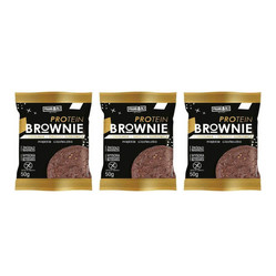 Zestaw: 3x Frank&Oli − Ciasteczko proteinowe brownie z czekoladą i orzechami nerkowca − 50 g