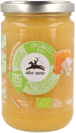 Alce Nero − Miód nektarowy z kolendry BIO − 400 g