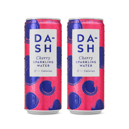 Zestaw: 2x DASH WATER Woda gazowana o smaku wiśni, bez cukru 330ml