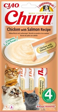 INABA Cat Churu Chicken Salmon Kurczak Łosoś 4x14g