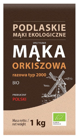 Bio Life Mąki Podlaskie Mąka orkiszowa razowa BIO typ 2000 1 kg